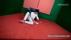 চালান শিংওয়ালা বড় suppurate গাধা গুরুতরভাবে larruped পায়